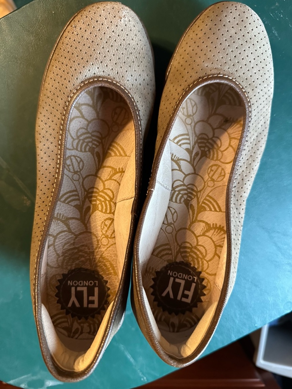 Taupe Fly London Wedges